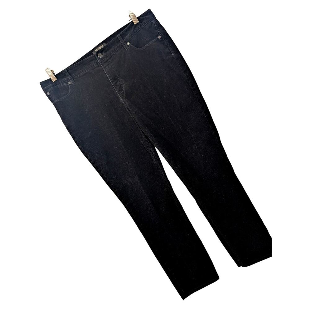 TALBOTS! LUXE BLACK FLAWLESS 5 POCKET CORDUROY, STRAIGHT, MID PANTS! SZ 14P